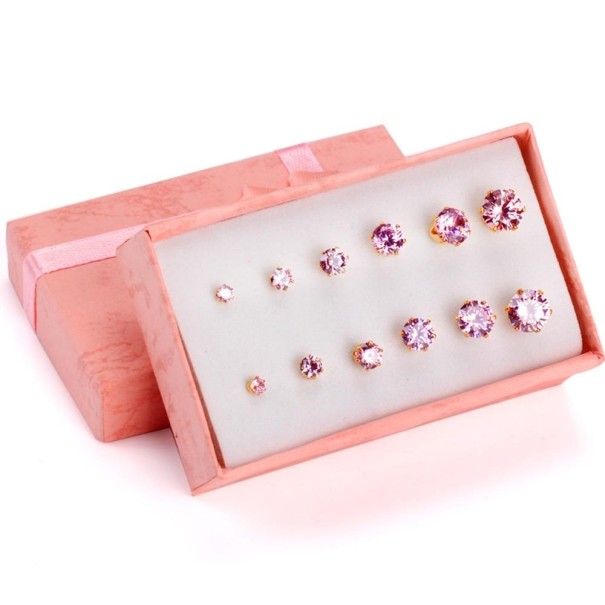 Conjunto de pendientes de botón para mujer 19