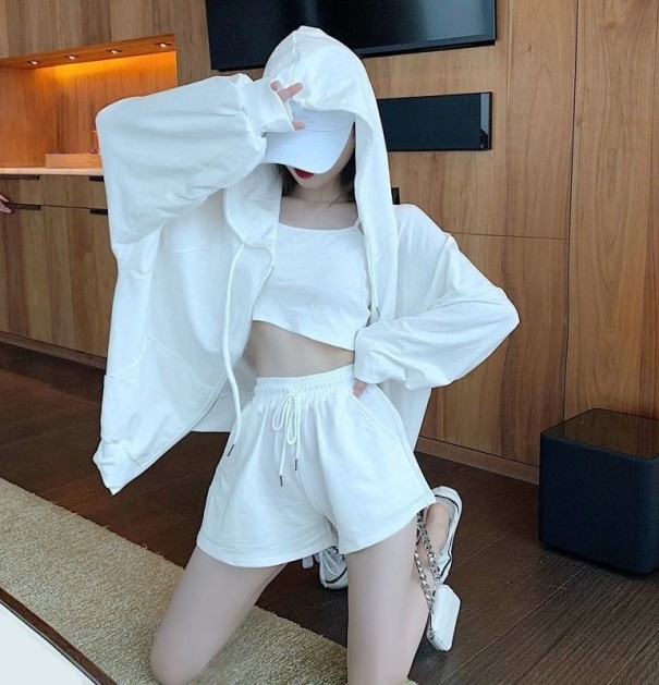 Conjunto de pijama de mujer P2742 blanco S