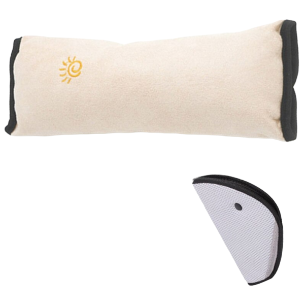 Conjunto de regulador de cinto de segurança e almofada para carro Z173 bege