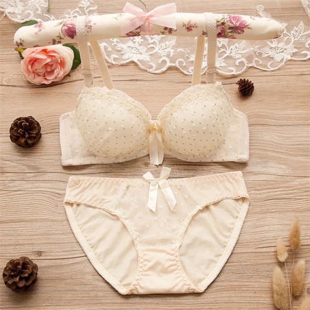Conjunto de ropa interior de mujer crema 70B