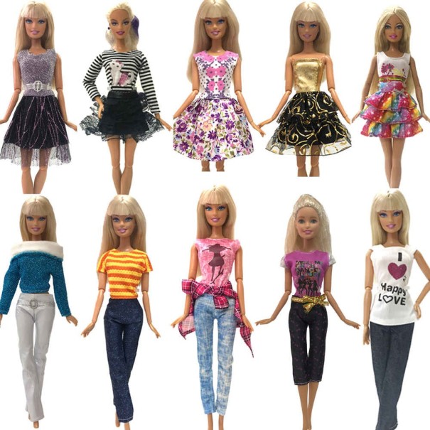 Conjunto de roupas para boneca 10 pcs 14