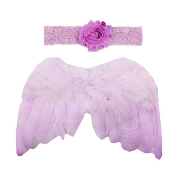 Conjunto de sesión de fotos para niñas: alas de ángel y diadema 4