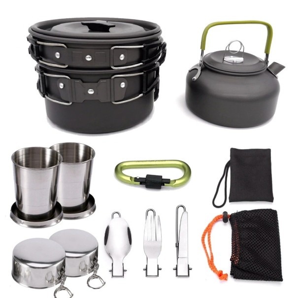 Conjunto de utensílios de camping 10 pcs 1