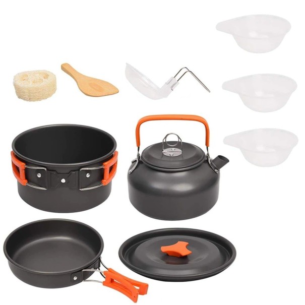 Conjunto de utensílios de camping 9 pcs 1