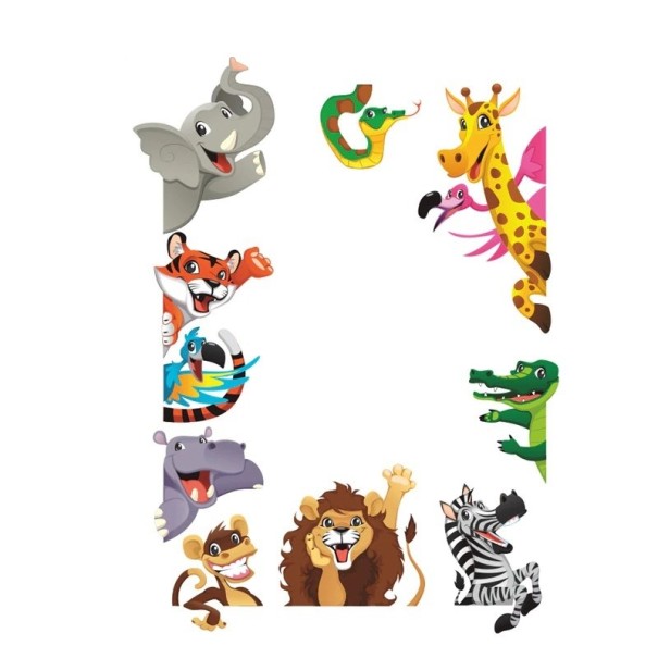 Conjunto de vinilos decorativos con animales 1