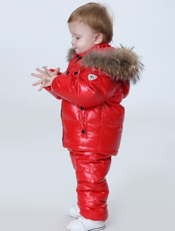 Conjunto impermeable de invierno para niños J2891 rojo 3