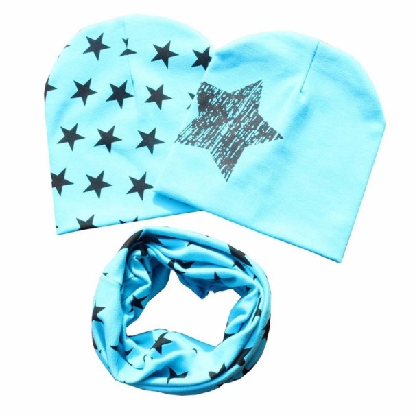 Conjunto Infantil - 2 pcs Gorro + Cachecol azul claro