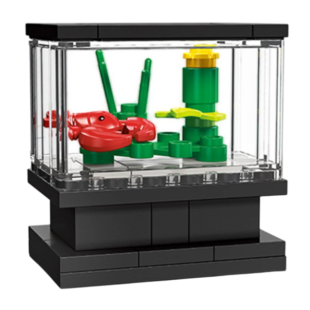 Conjunto mini aquário com lagosta 29 pcs 5,5 x 4,2 x 4,5 cm Mini modelo 3D de lagosta Conjunto criativo Decoração para amantes do mundo marinho e colecionadores 1