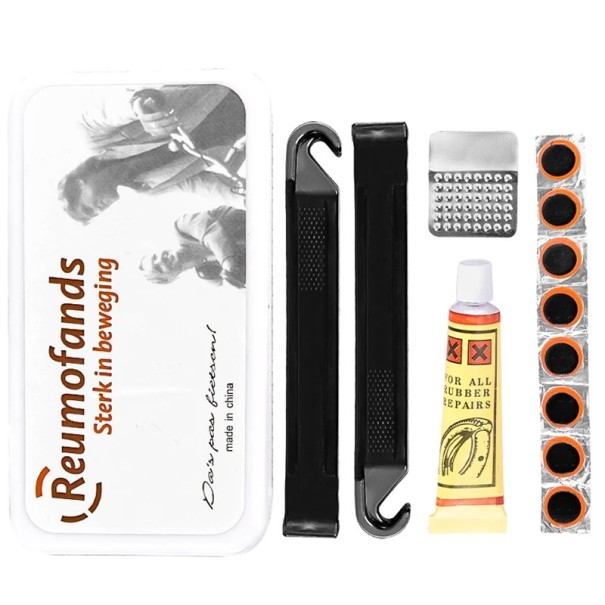 Conjunto portátil de reparação de bicicletas 11,5x6x2 cm Conjunto de ferramentas multifuncional de emergência para reparação rápida de pneus de bicicletas de estrada 1