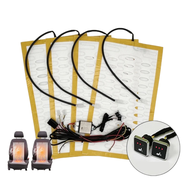 Conjunto universal de aquecimento de bancos para 2 bancos Conjunto para aquecimento de bancos de carro para instalação Conjunto adicional 1