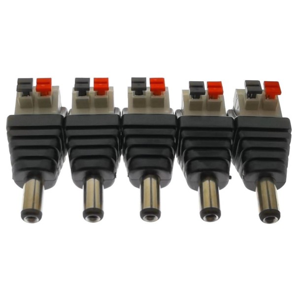 Connecteur DC 2,1 x 5,5 mm mâle 5 pcs 1