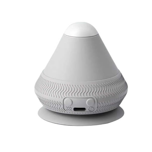 Cono de masaje con carga USB-C, diseño compacto para aliviar la tensión muscular y mejorar la circulación gris