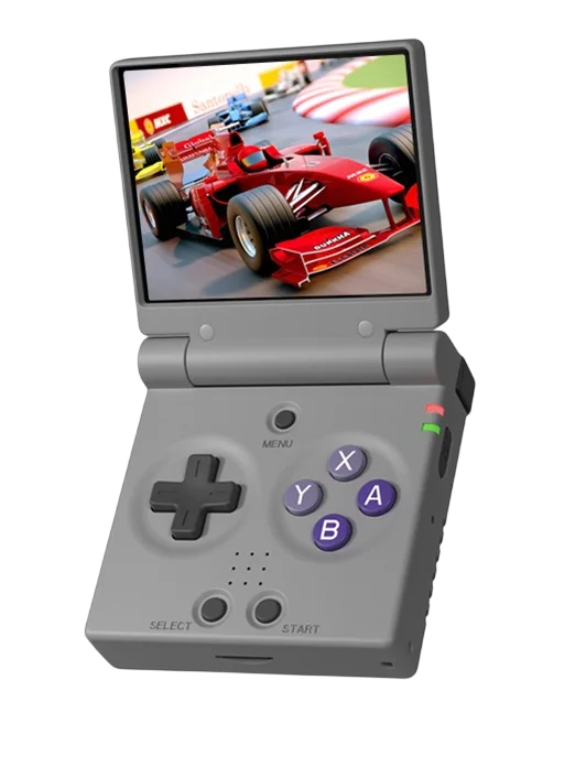 Consolă de jocuri portabilă cu structură pliabilă 2.8" display IPS 64GB memorie 5000 jocuri WiFi jocuri retro consolă de buzunar gri
