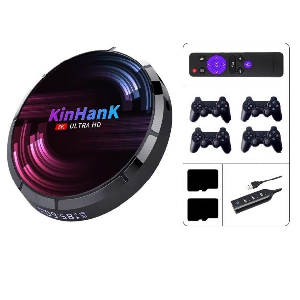 Consola de jogos retro com 4 controladores 2