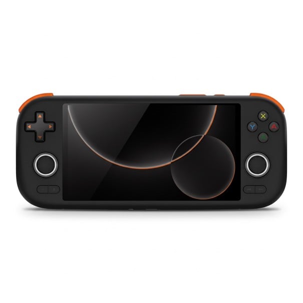 Console de jeu portable avec écran tactile IPS 5,5" 1080p et Android 14 4 Go + 64 Go avec batterie 5000 mAh et joysticks à effet Hall noir