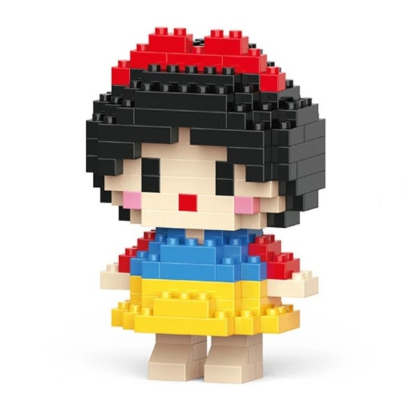 Construcção Infantil Branca de Neve 4,6 x 3,5 x 6,6 cm 146 pcs Modelo de Blocos Brinquedo Criativo para Meninas Decoração para o Quarto Presente para Fãs de Contos de Fadas 1