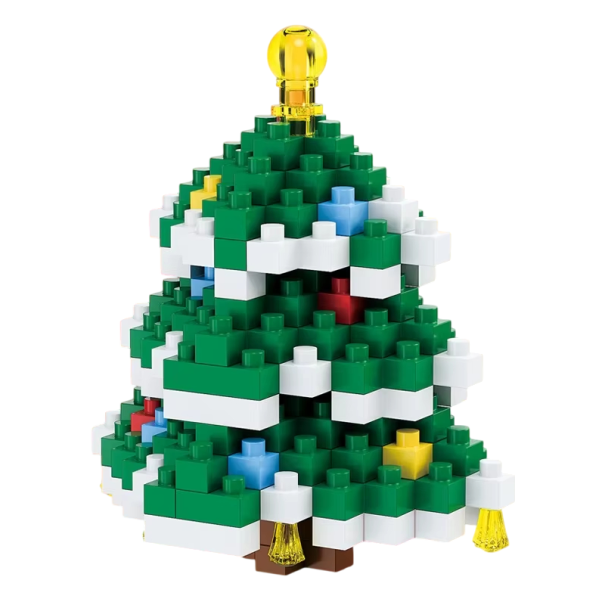 Construcción mágica de Navidad Árbol de Navidad 52 x 44 x 60 mm Bloques micro 152 pcs Decoración de bricolaje festiva para la atmósfera invernal 1