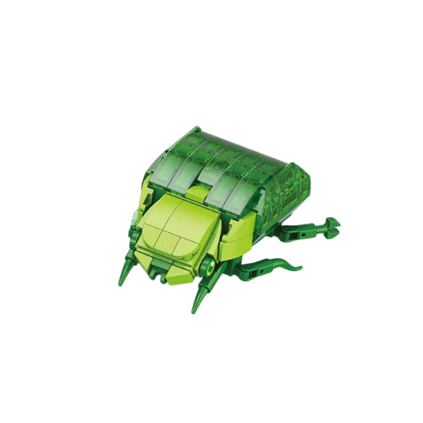 Construction Set Green Beetle 98 Pieces 7.9 x 8.1 x 4.1 cm Insect Model with Transparent Shell Creative Plastic Assembly Decoration 1