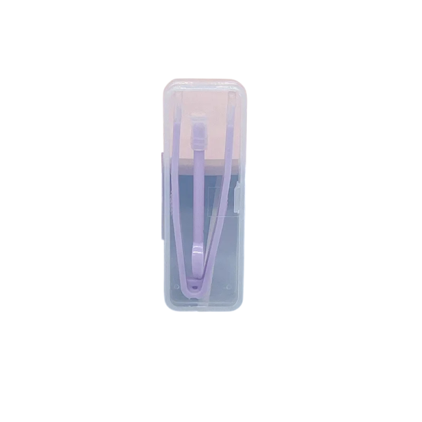 Contact Lens Applicator and Tweezers Set with Case Colourful Hygiene Tool for Lens Handling purple