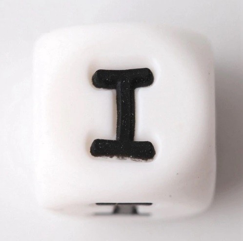 Contas de silicone alfabéticas - 100 unid I