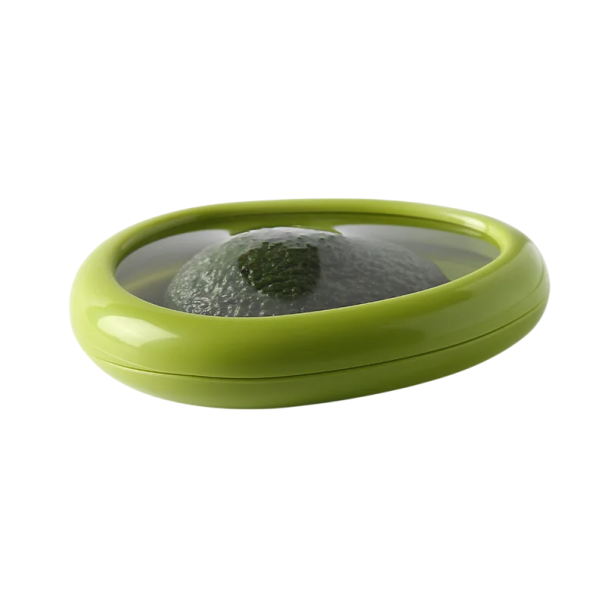 Contenedor de silicona para alimentos, portátil, a prueba de fugas, para frutas y verduras frescas, apilable y reutilizable. verde