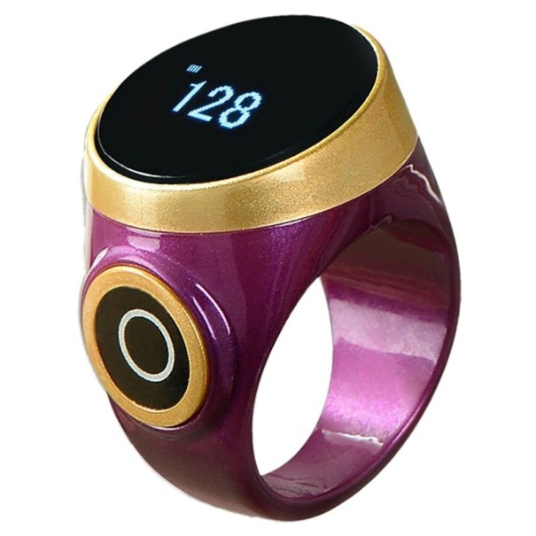 Contor digital inteligent pentru degete Ecran tactil Bluetooth Impermeabil Încărcare USB Număr de imnuri de rugăciune violet