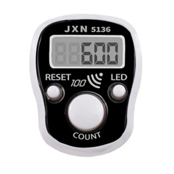 Contor electronic portabil cu 6 cifre Temporizator digital LCD din plastic, senzor de înaltă precizie pentru numărarea timpului și a pasului alb