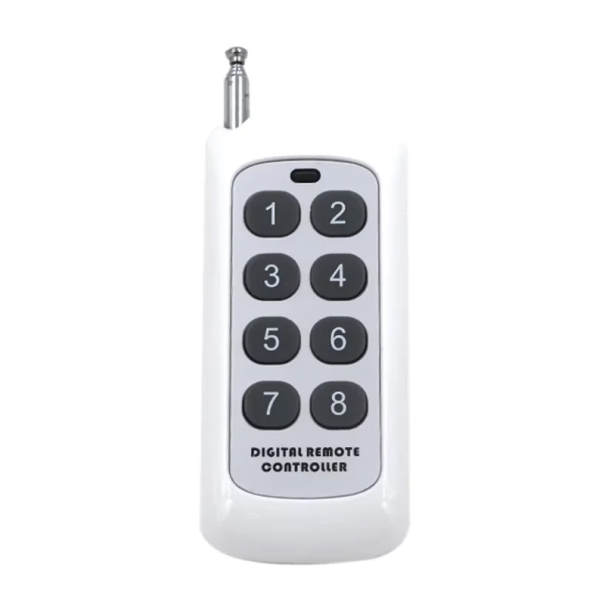 Control remoto inalámbrico RF de 433 MHz, controlador de 8 botones, control multicanal, electrónica, sistemas de acceso para automatización del hogar 1
