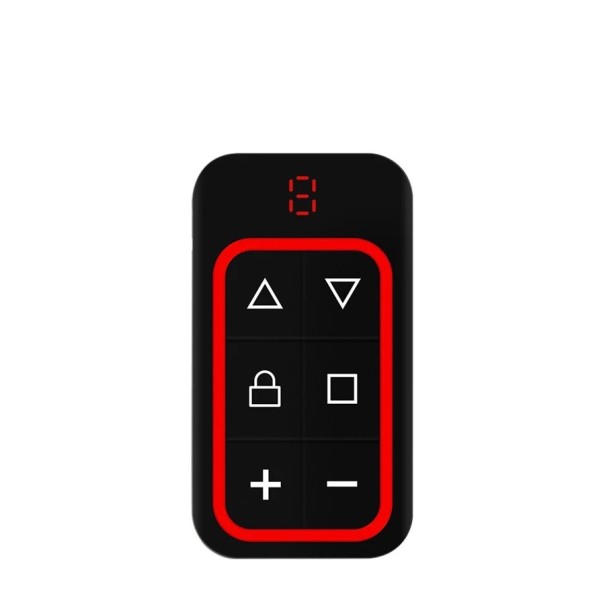 Control remoto universal de múltiples canales 7,3 x 3,76 x 1,3 cm Clonación de controles 8 canales 300–915 MHz Control remoto recargable rojo