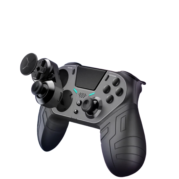 Controlador de jogos sem fios para consola PS4 Gamepad com bluetooth compatível com Android, iOS, PC, 1000 mAh, 15,8 x 10 x 5 cm 1