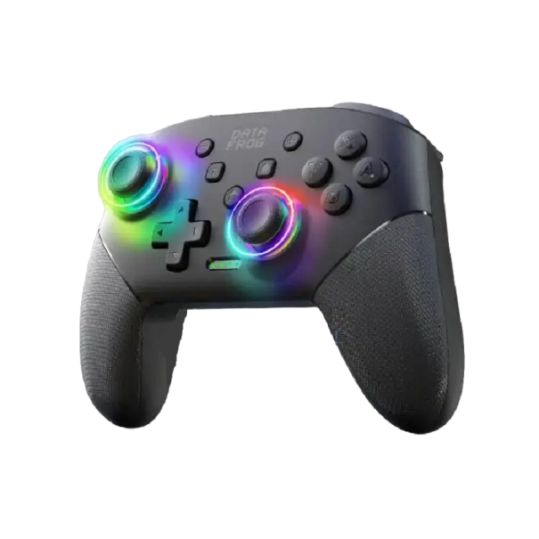 Controler de joc wireless cu iluminare de fundal color și bluetooth pentru Nintendo Switch, PC 1000 mAh 1