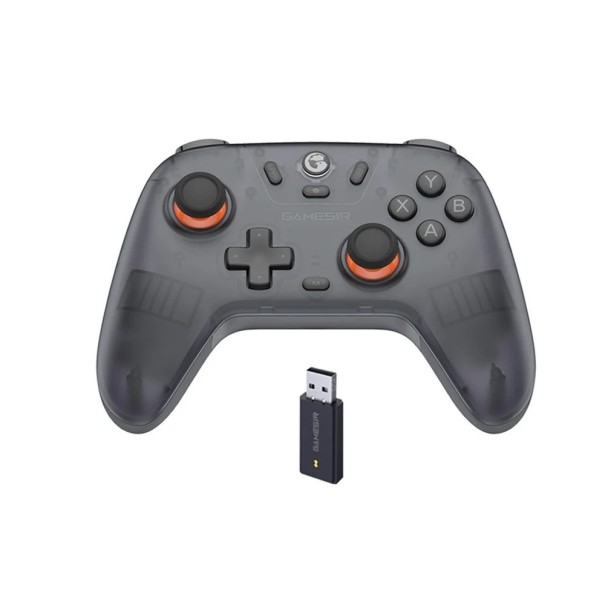 Controler wireless GameSir Nova Lite colorat cu joystick-uri cu efect Hall și Turbo pentru PC, Switch, Steam, Android și iOS cu carcasă de protecție negru