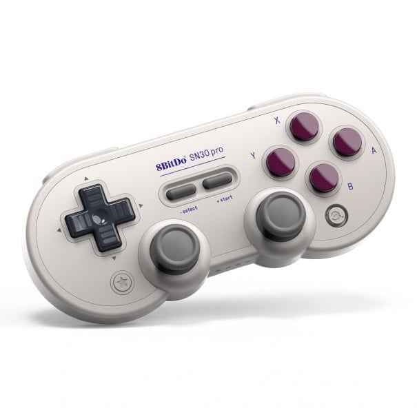 Controller di gioco wireless Bluetooth per Nintendo Switch 2 e Switch con due joystick analogici e D-pad in design retro per giocare bianco