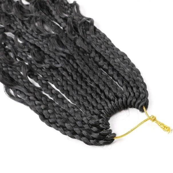 Copánky box braids 25 cm ze syntetických vlasů, sada 13 ks, příčesek pro pletení účesů, vlasové prodloužení černá