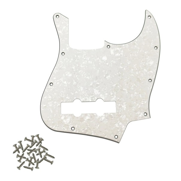 Coperchio per chitarra basso a quattro corde JB per standard americano FD Jazz Bass Finitura perlacea Pannello protettivo contro i graffi bianco