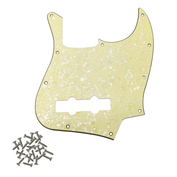 Coperchio per chitarra basso a quattro corde JB per standard americano FD Jazz Bass Finitura perlacea Pannello protettivo contro i graffi crema