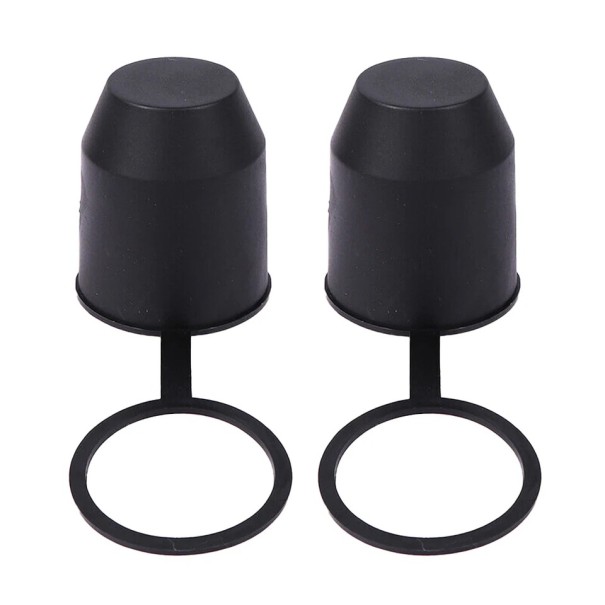 Coperchio protettivo universale per sfera di traino 2 pezzi in plastica per caravan rimorchio camion nero diametro 50 mm altezza 70 mm 1