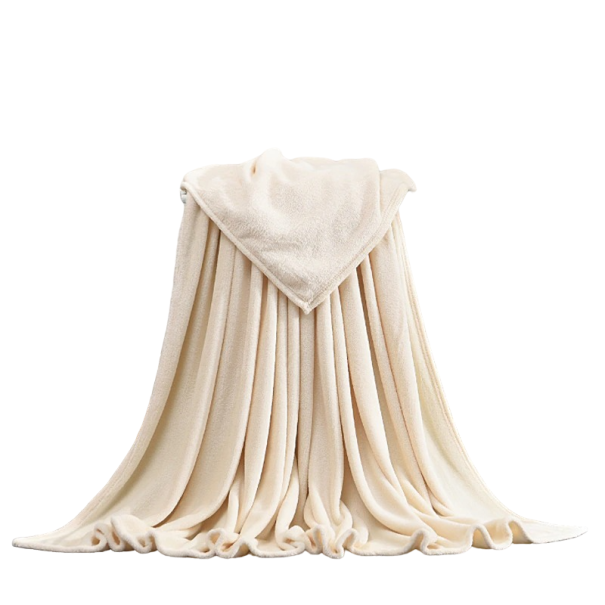 Coperta in flanella riscaldante 150 x 200 cm Beige