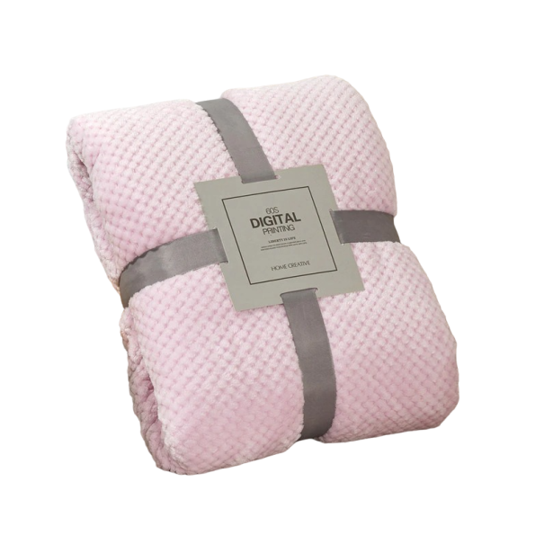 Coperta invernale 200 x 230 cm rosa chiaro