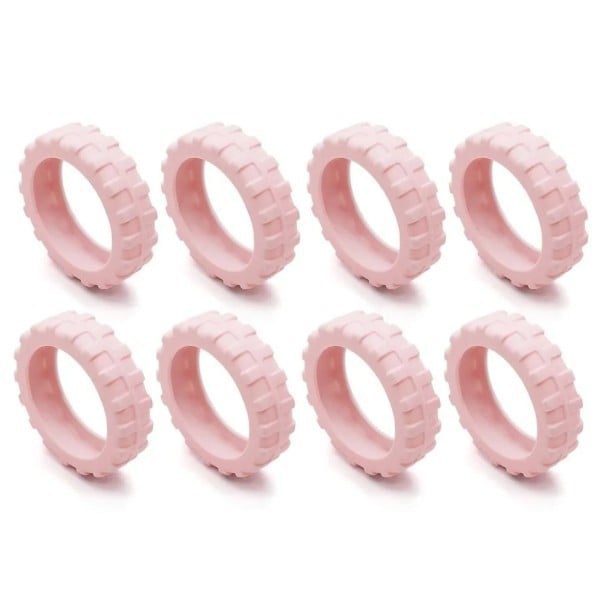 Coperți de protecție din silicon pentru roțile valizelor 4,3 x 1,5 cm 8 bucăți Accesorii antifonice pentru roți de bagaje Protecția roților roz