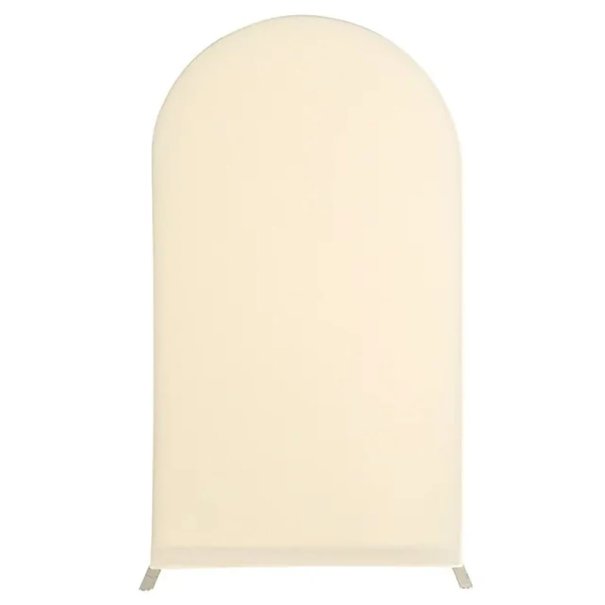 Copertura elastica bifacciale per arco nuziale 120x50 cm drappeggio in spandex per decorazione supporto per palloncini matrimoni e feste di compleanno Beige