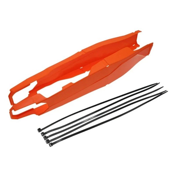 Copertura protettiva per forcellone motociclistico per KTM EXC EXCF XCW XCFW 150 200 250 350 450 500 2012–2022 Protezione in plastica con cinturini arancione