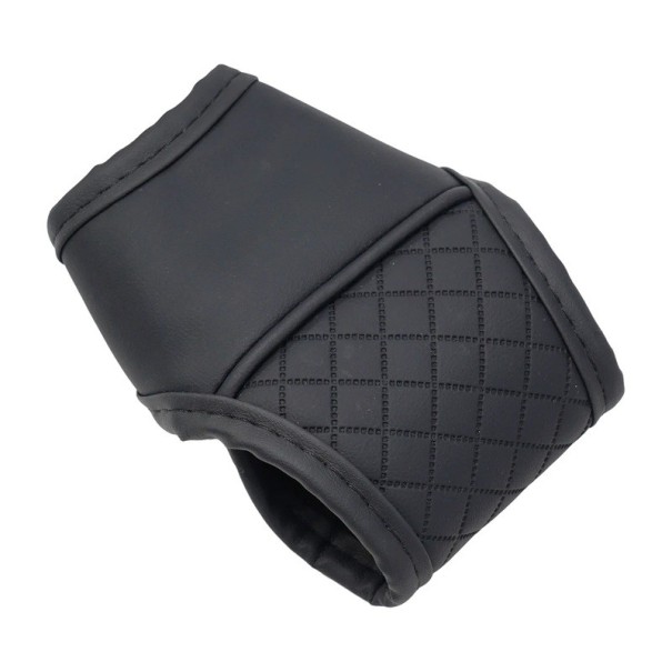 Copertura universale per pomello del cambio auto in PU pelle, custodia protettiva per tutte le auto, protezione elegante e resistente nero