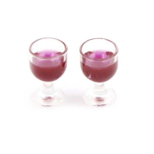 Copo de vinho para boneca 2 pcs 2