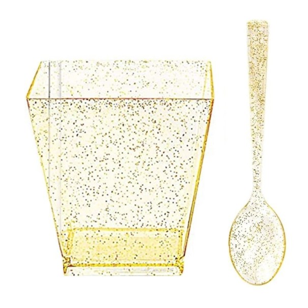 Coppette di plastica per dessert 50 pz 1