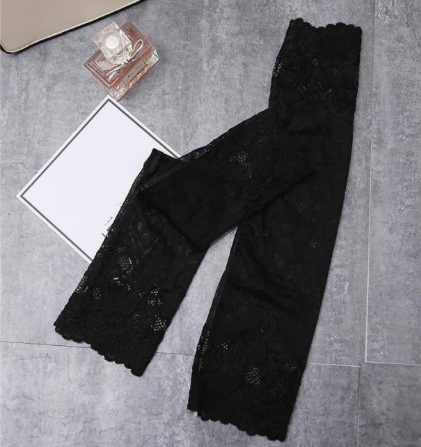 Copriscarpe in pizzo da donna nero