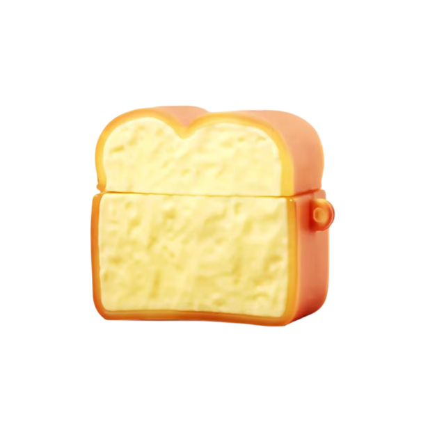 Coque 3D originale pour AirPods 1 2 Design Pain Pâtisserie Protection contre les chocs, les rayures, la poussière et l'ouverture accidentelle 1