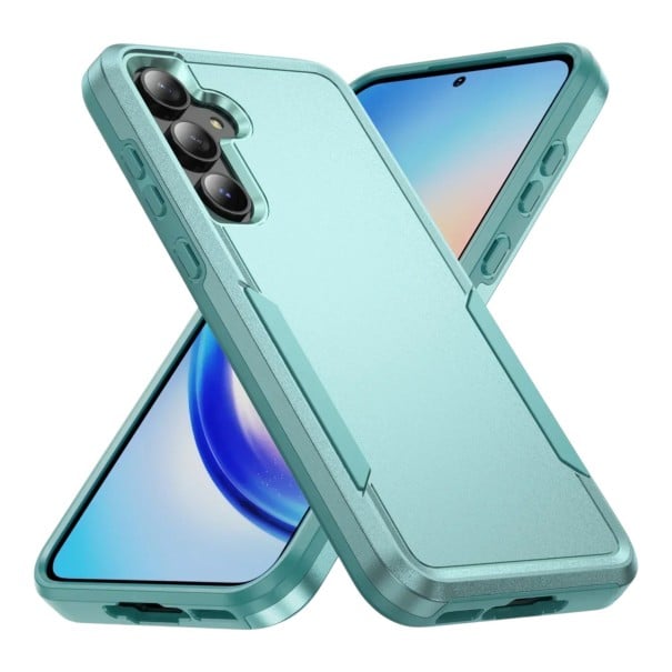 Coque de protection double couche pour Samsung Galaxy A16 Bord surélevé autour de l'écran de 1,3 mm et de l'appareil photo de 0,8 mm Housse vert