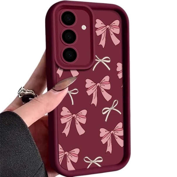 Coque de protection en silicone pour Samsung Galaxy A26 5G avec des nœuds à l'arrière Cadre surélevé pour l'appareil photo Bords surélevés Boutons latéraux protégés rouge