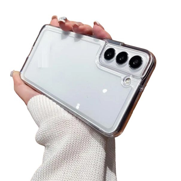 Coque de protection transparente avec bord coloré pour Samsung Galaxy S22 Ultra transparente